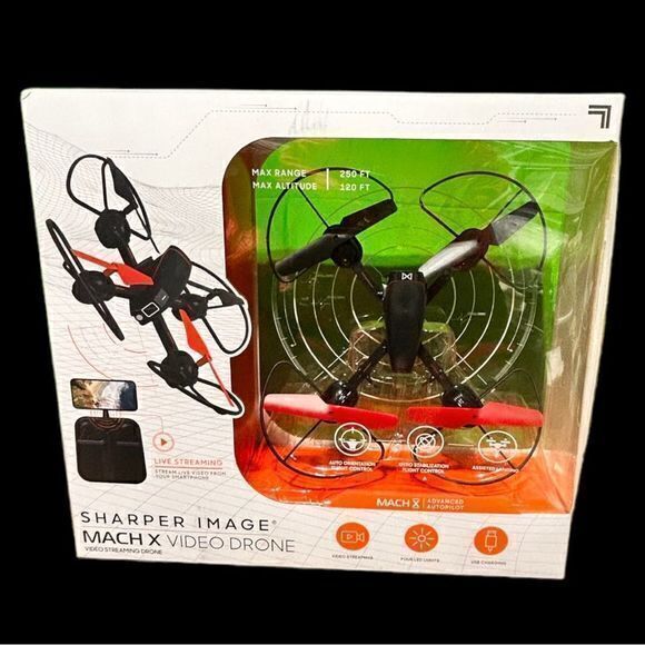 NWT Sharper Image 10" Mach X Video‎ Drone with Streaming Camera, 2.4 GHz - Picture 2 of 6